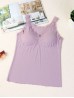 Lace Tank Top W/ Padded Chest Support 